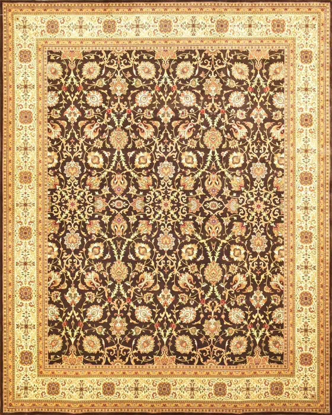 SEMNAN MEH001C Brown & L. Gold, 8′2″ × 9′10″, from the Mehran collection