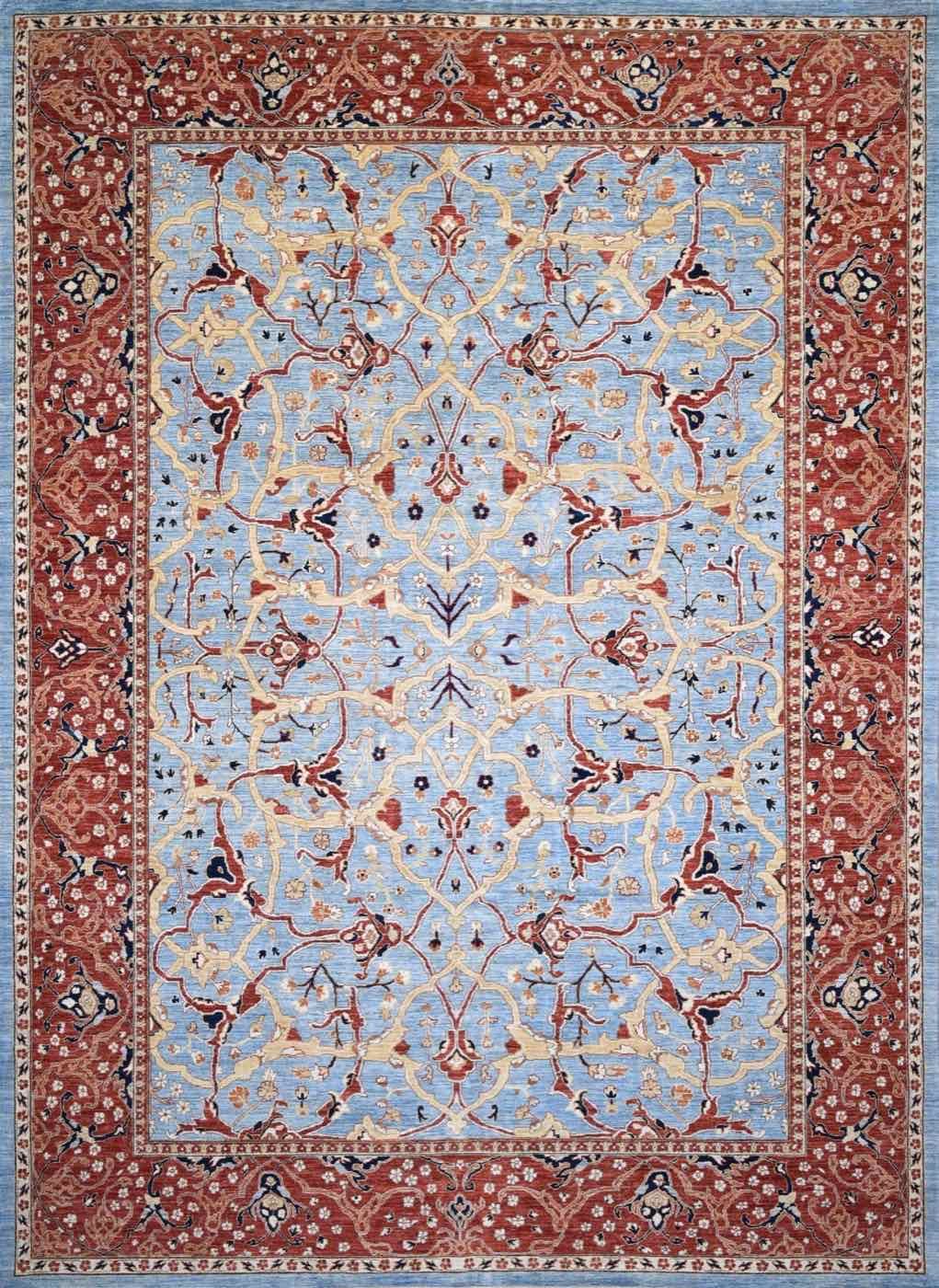 Khyber Tabriz L.Blue & Rust