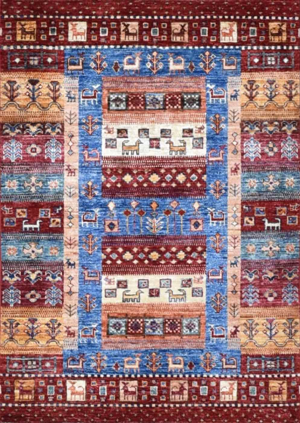 Choeb Rang Gabeh Red, 2′10″ × 4′0″, from the Kazak collection