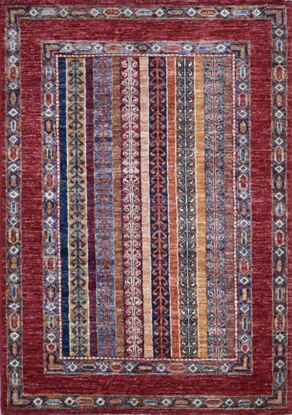 Choeb Rang Shawl Red, 2′8″ × 3′10″, from the Choeb Rang collection