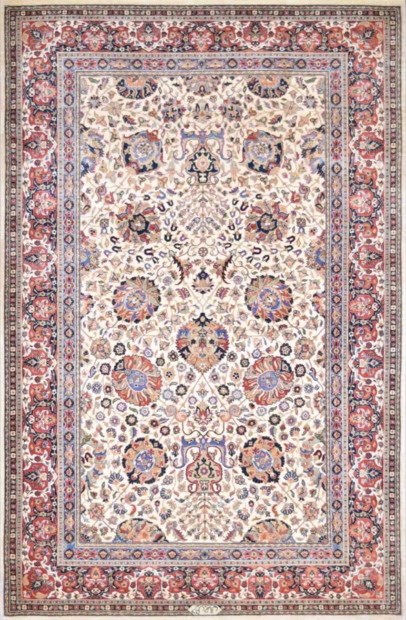Sultanabad JL-6 Cream & Rust rug, 4′6″ × 7′0″ from the Shalimar collection