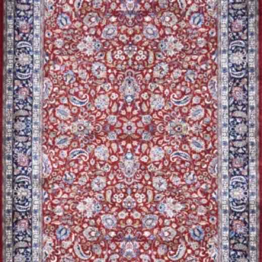 Kashan Badakhsha Red & Navy rug, 4′7″ × 7′3″ from the Shalimar collection