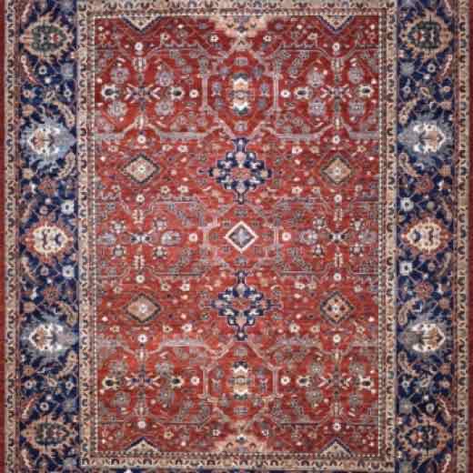 Khyber Tabriz Red & Navy rug, 8′10″ × 11′8″ from the Khyber collection