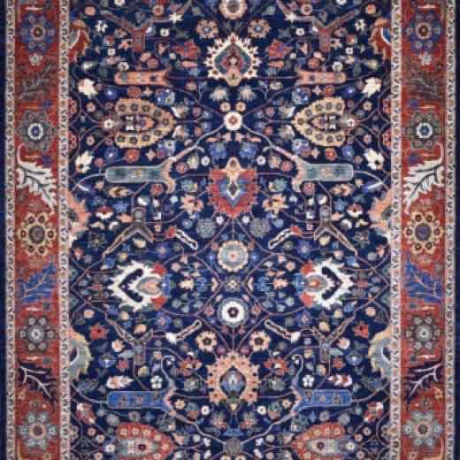 Khyber Tabriz Navy & Red rug, 10′1″ × 14′1″ from the Khyber collection
