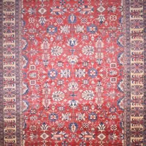 Kazak Red & Ivory, 13′8″ × 17′4″