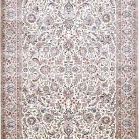 Kashan Riasat Ivory & Green, 6′1″ × 9′0″