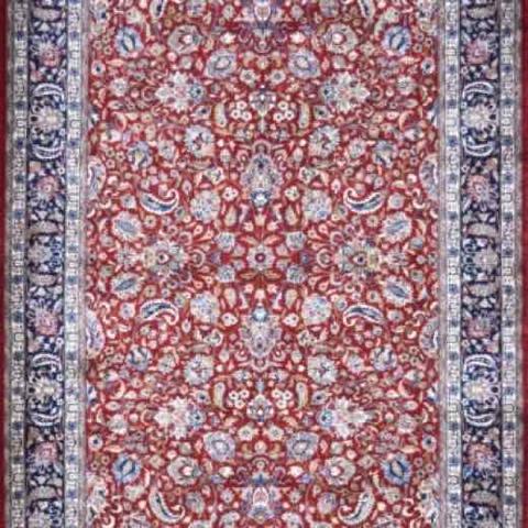 Kashan Badakhsha Red & Navy, 4′7″ × 7′3″