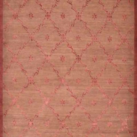 Nepal Trellis Brown & Red W & S, 6′1″ × 8′10″