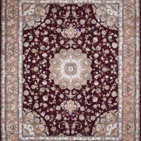 TabrizTB75 Burgundy & Camel W & S, 8′0″ × 10′0″