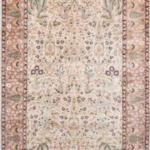 Tabriz Lalazar Cream, 4′7″ × 7′3″