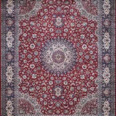 Tabriz Shershah Red & Navy, 9′2″ × 12′0″