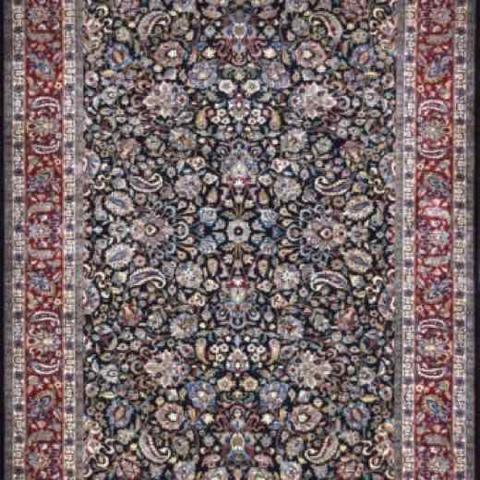 Kashan BDK Black & Red, 4′7″ × 6′9″