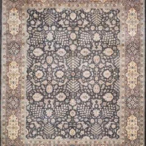 Tabriz ZIA Brown & Rose, 8′1″ × 9′10″
