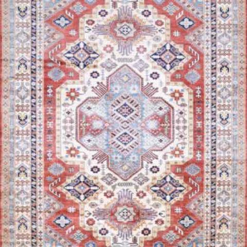 Super Kazak Rust & Beige, 6′6″ × 9′6″