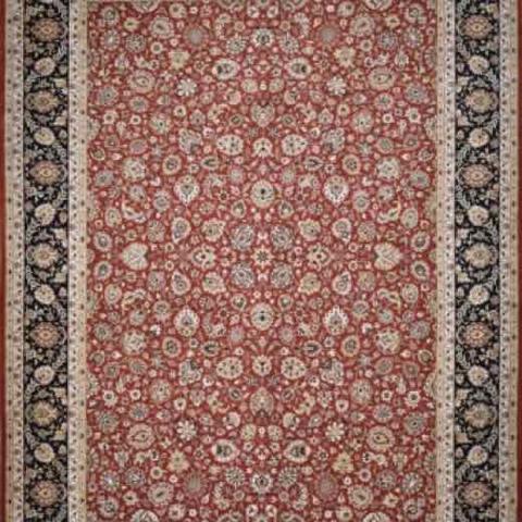 Kashan Bhutto Rust & Black, 9′1″ × 12′0″
