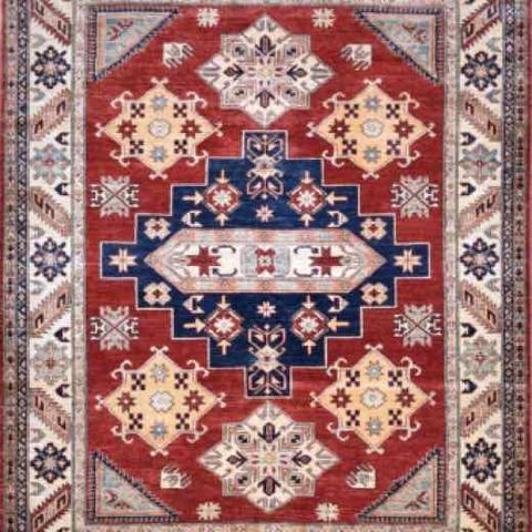 Super Kazak Red, 6′4″ × 8′3″