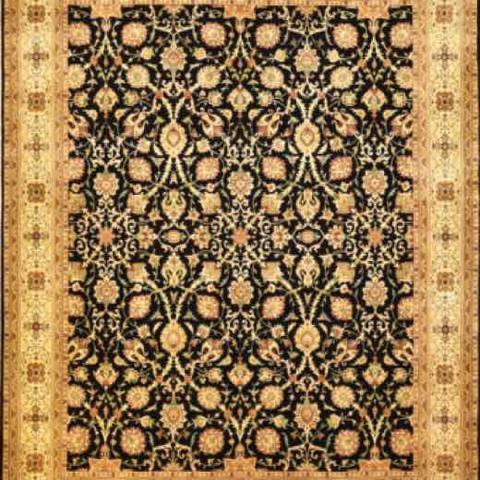 SEMNAN MEH001B Black & L. Gold, 8′2″ × 10′2″