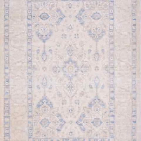 Himaliyan Oushak Beige / S.Blue, 4′4″ × 6′1″