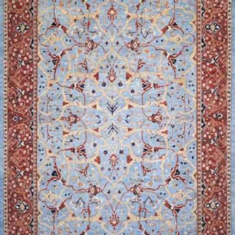 Khyber: Khyber Tabriz L.Blue & Rust